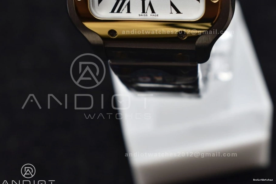 Bracelet 1:1 V Edition Best SmartLinks 35mm Dial White on YG BVF de StreetReady Cartier YG MIYOTA SS SS Santos 9015 1096 0803